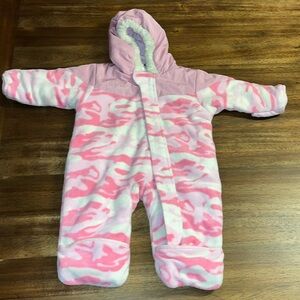 Columbia Baby size 12 snow suit / bunting - warm Pink - Camouflage